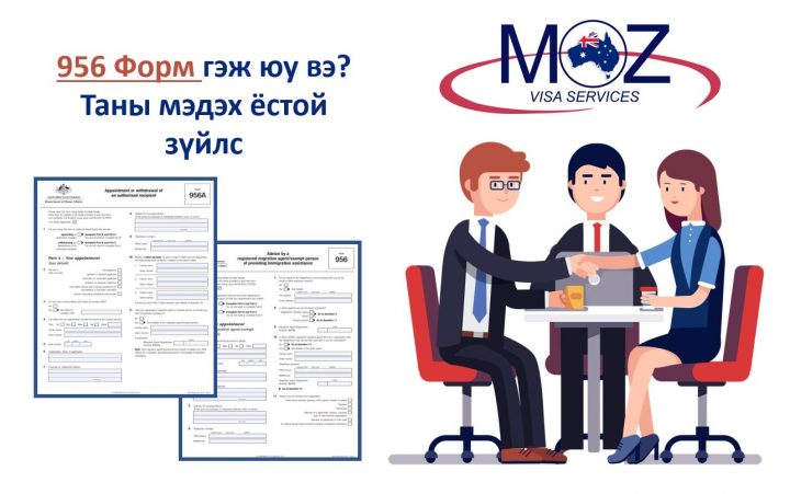 956 Форм гэж юу вэ? Та Австралийн визэнд өргөдөл гаргахдаа хэн нэгнийг төлөөлөл болгох эсвэл агентлагаар зуучлуулж байгаа бол та үүнийг мэдэх ёстой